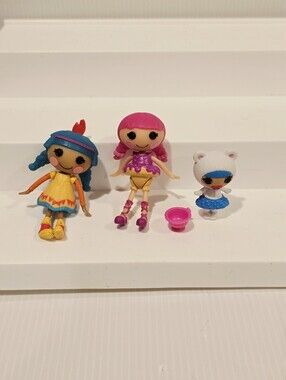 Lalaloopsy Mini Doll Feather Tell-a-Tale., Cake Dunk 'N' Crumble and Littles B